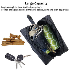 CAKOVANO dog poop bag holder quick-draw access supports one-handed dispensing