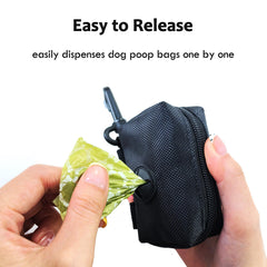 CAKOVANO dog poop bag holder zipper pouch for quick bag refills