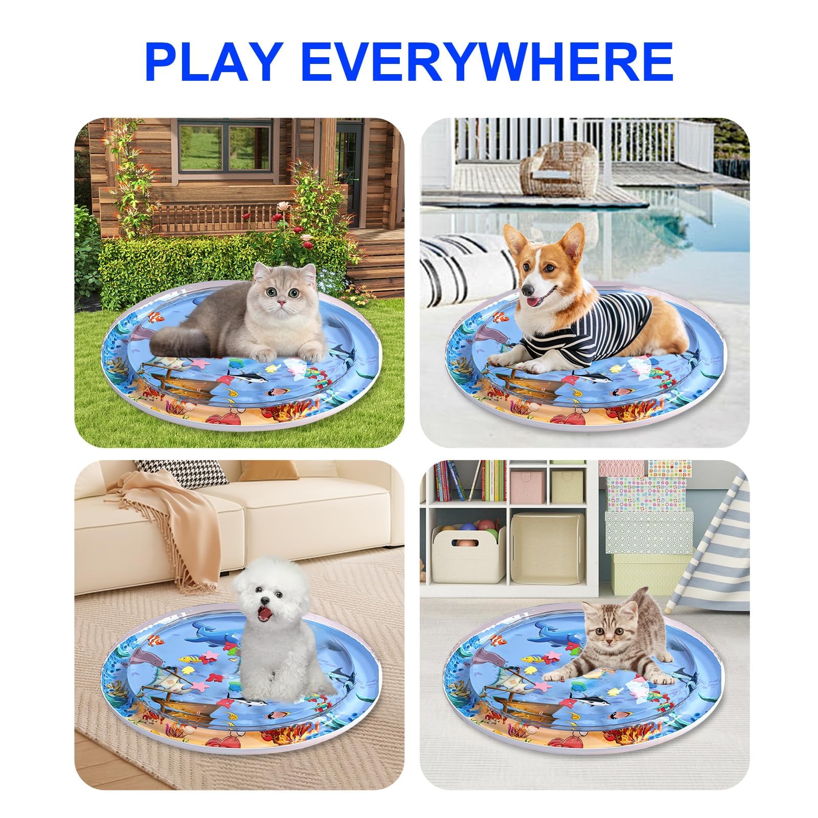 Calantre cat water mat buyer notice explains user expectations and care tips