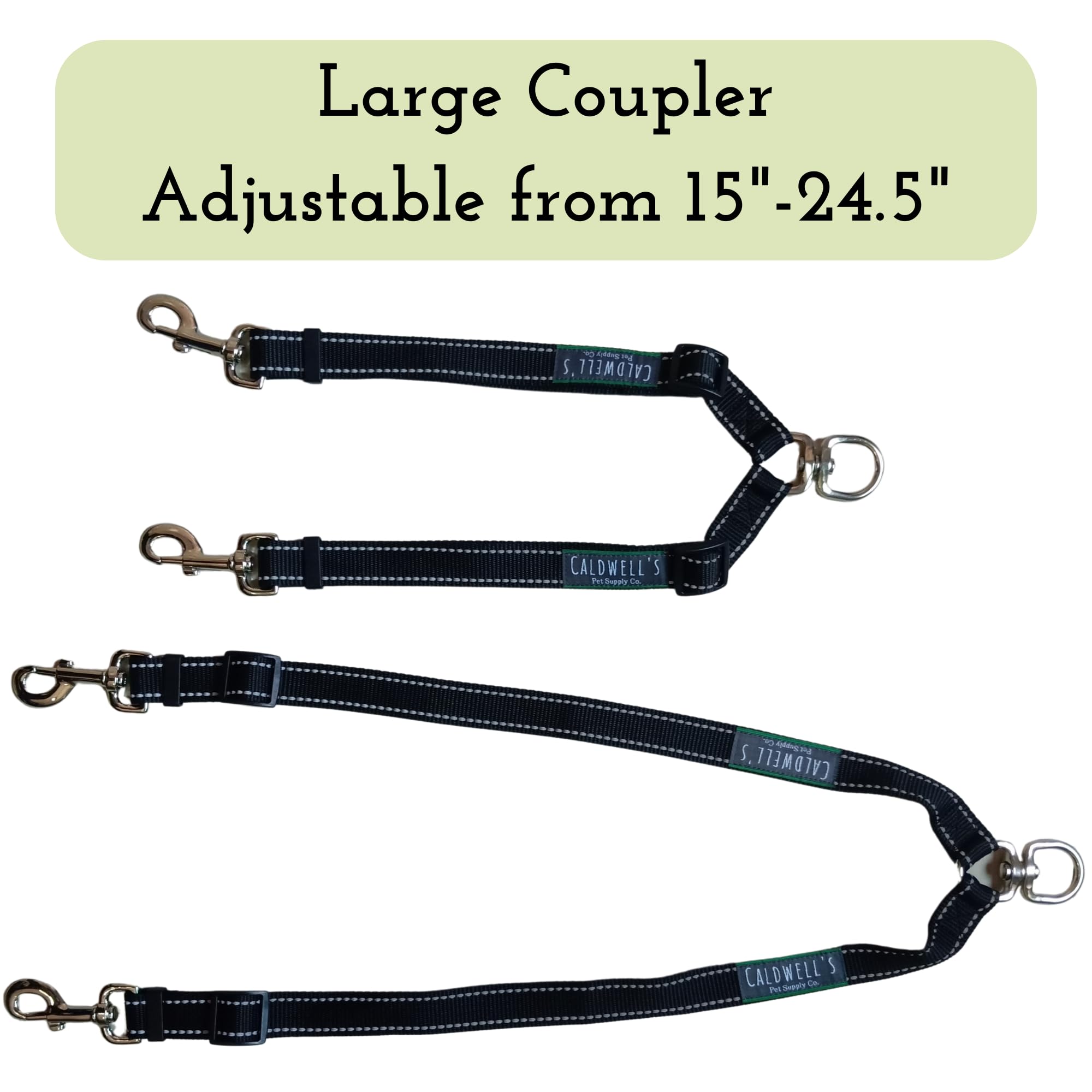 Caldwell's Leash Coupler tangle-free swivel enables smooth, stress-free jogging.