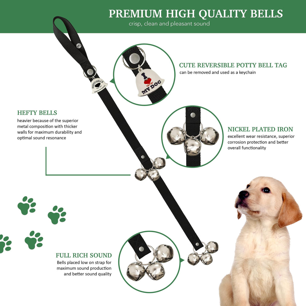 Caldwell's door-hanging training bells in black show easy installation for consistent use.
