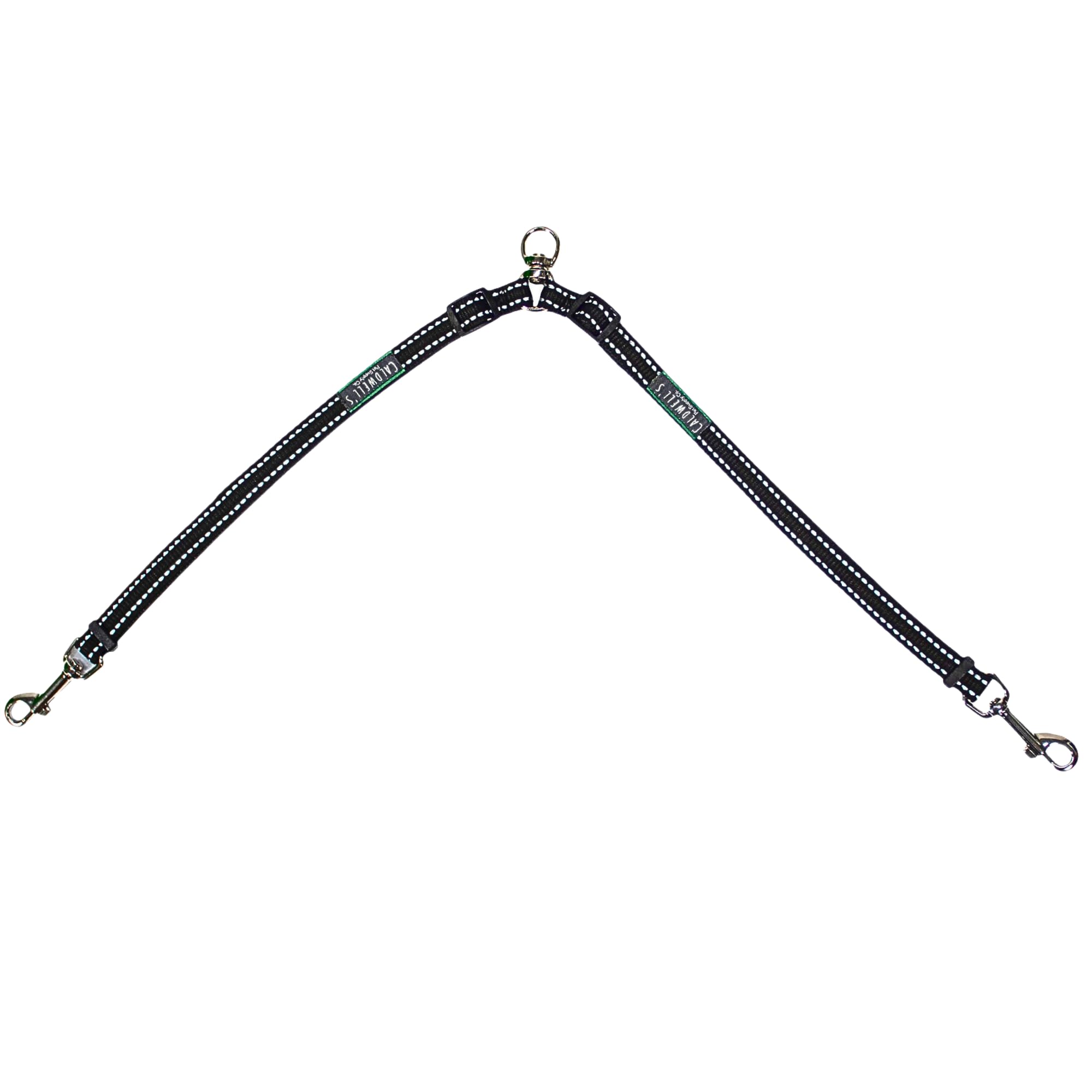 Caldwell's Leash Coupler for two dogs during a walk shows easy control