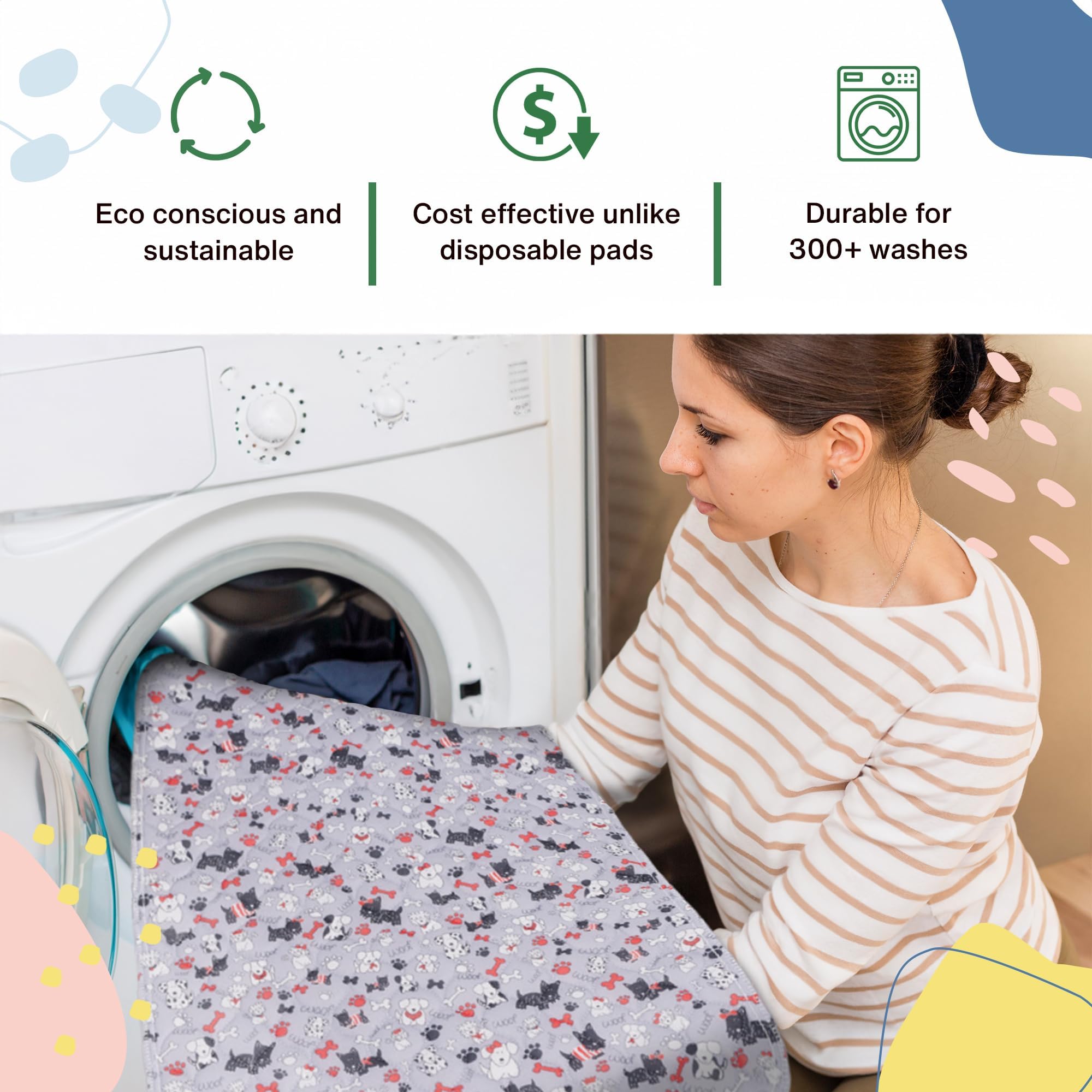 Caldwell's Potty Pad as a whelping mat provides soft space for newborns.
