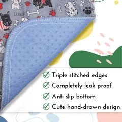 Caldwell's puppy potty mat features edge-to-edge protection against leaks