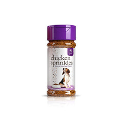 Caledon Farms Chicken Sprinkles Topper closeup flakes adds savory flavor to dog meals