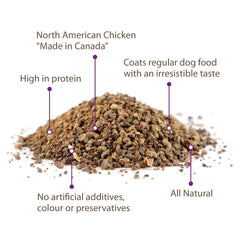Caledon Farms Chicken Sprinkles Topper pouring-ready packaging highlights convenient topping option