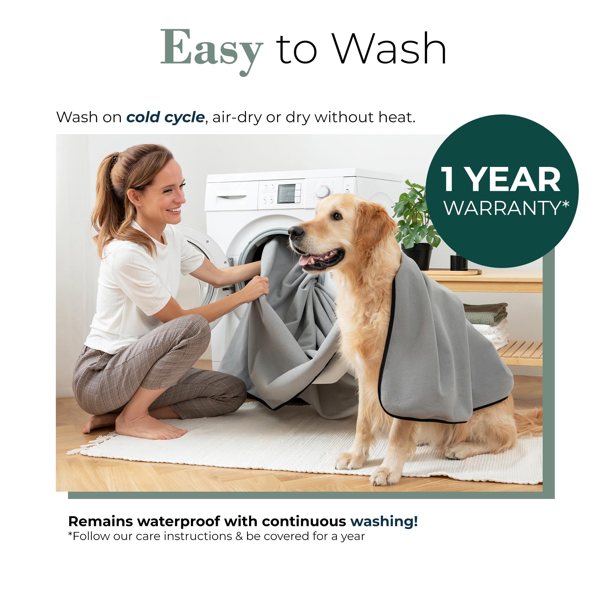Callarome waterproof dog blanket reversible grey shows versatile styling and full coverage