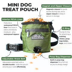 Callieco pouch features a waterproof PEVA liner to contain moisture and odors