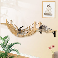 Calmbee mounted perch encourages climbing and high viewing for feline curiosity.