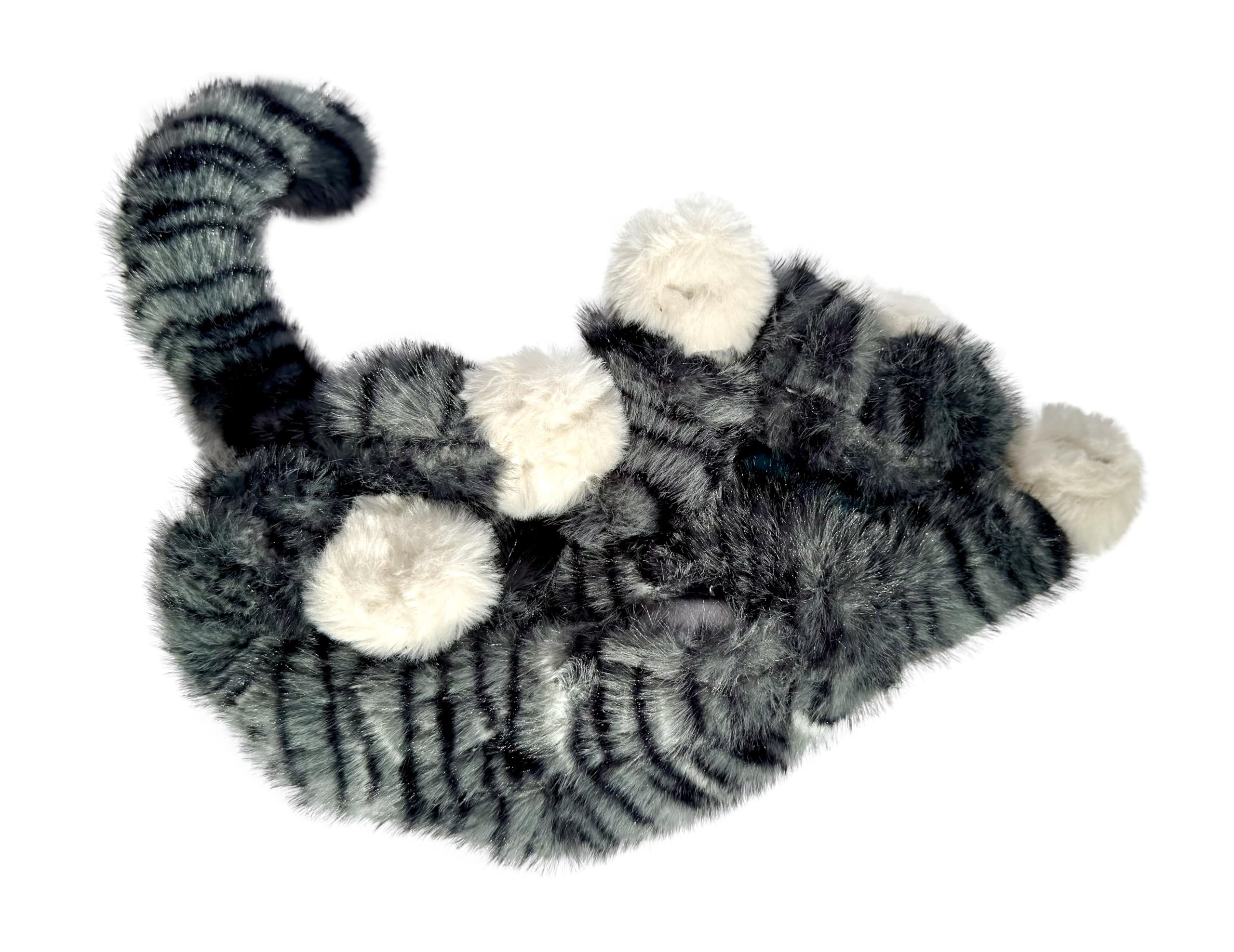 Calmeroos dog-cat versions with grey stripe pillow design for safe sleep and separation anxiety relief