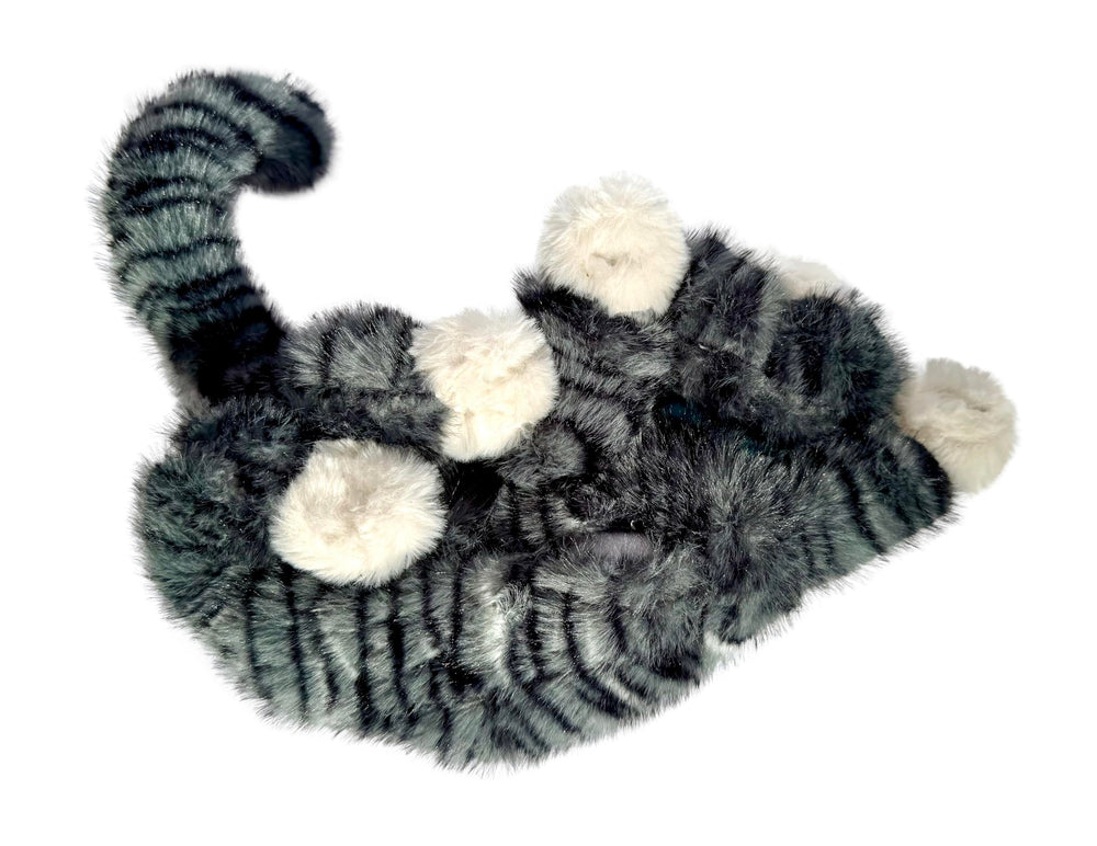 Calmeroos dog-cat versions with grey stripe pillow design for safe sleep and separation anxiety relief