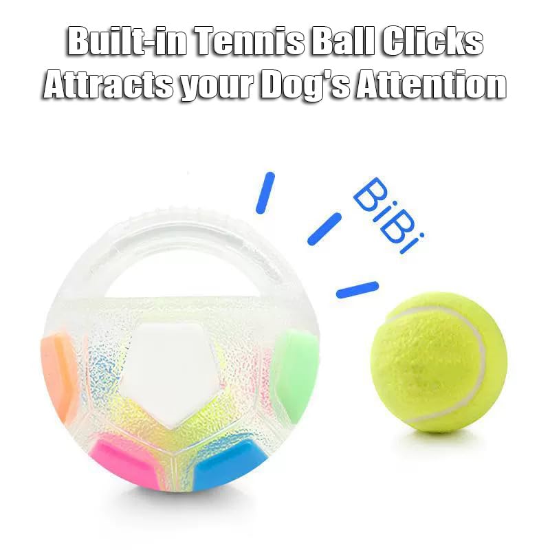 Calming Ball easy-grip handle supports throwing for dogs of all sizes.