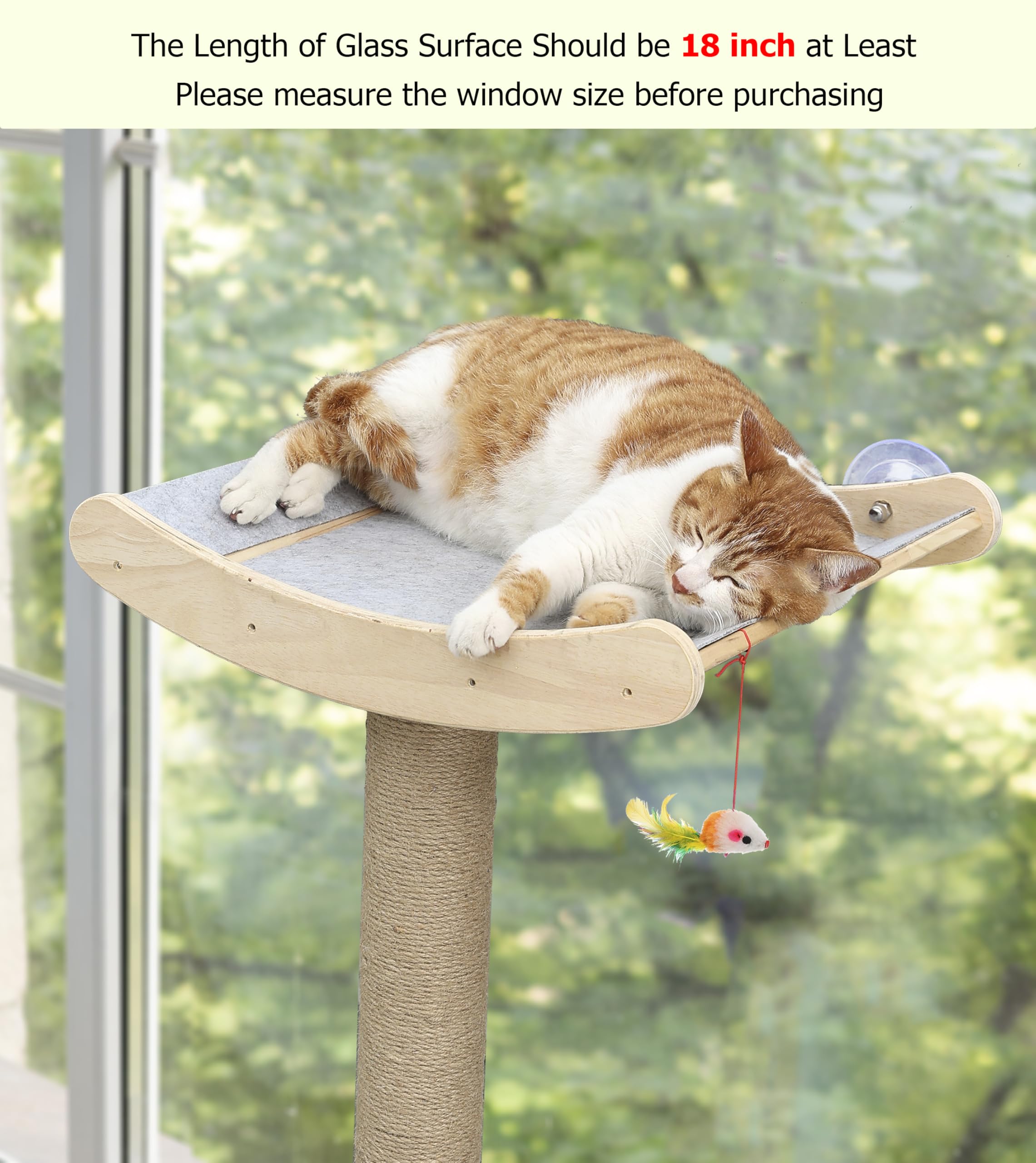 Caloreduce cat-perch-scratching-post PVC satisfies scratching urges and protects furniture.