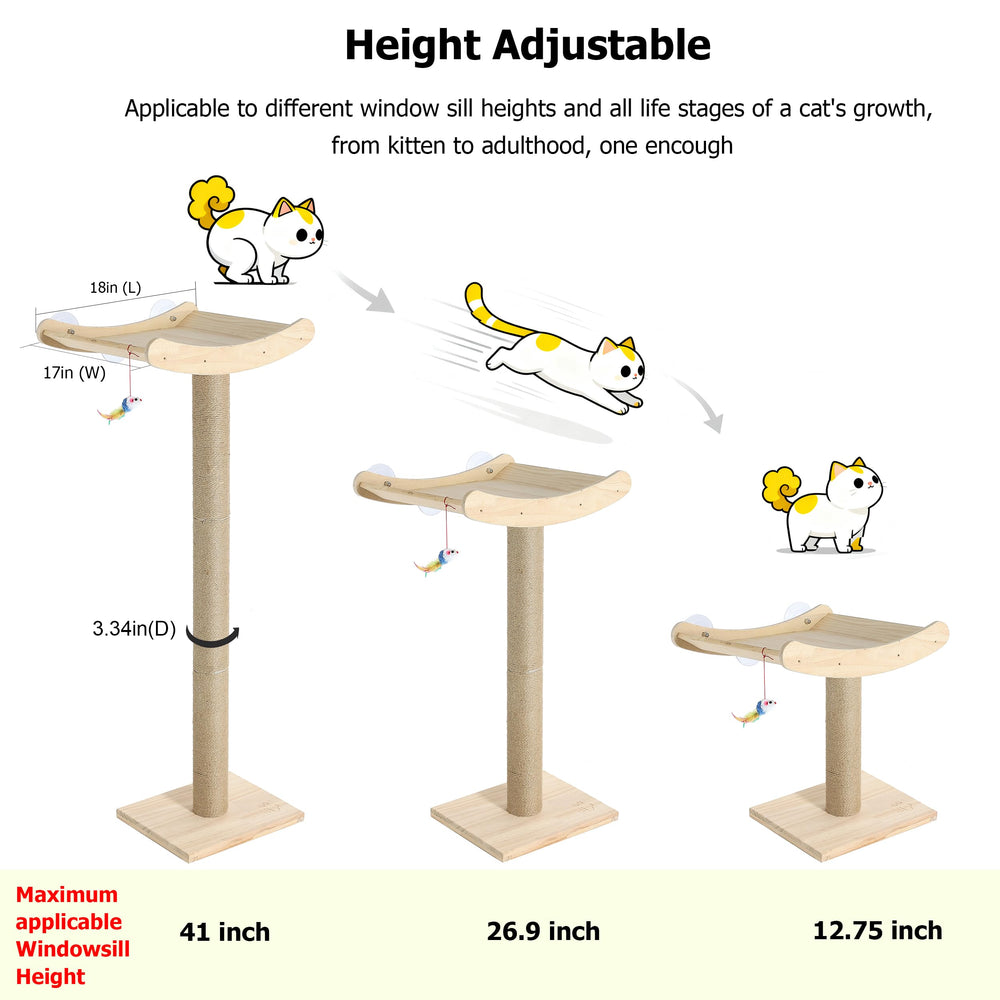 Caloreduce wood-tree-bed pine wood provides a sturdy resting surface for cats.