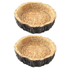 CalPalmy 2pack reptile bowls reduce waste in dual-feeding setup
