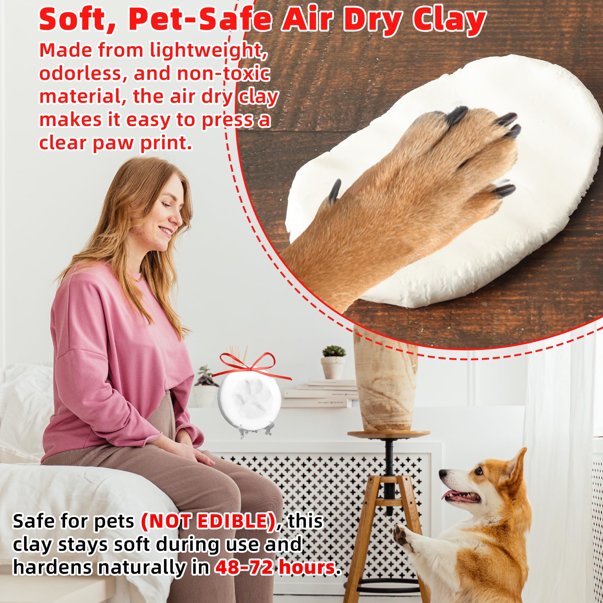 CALPALMY clay texture detail highlights soft, non-toxic material safe for handling.