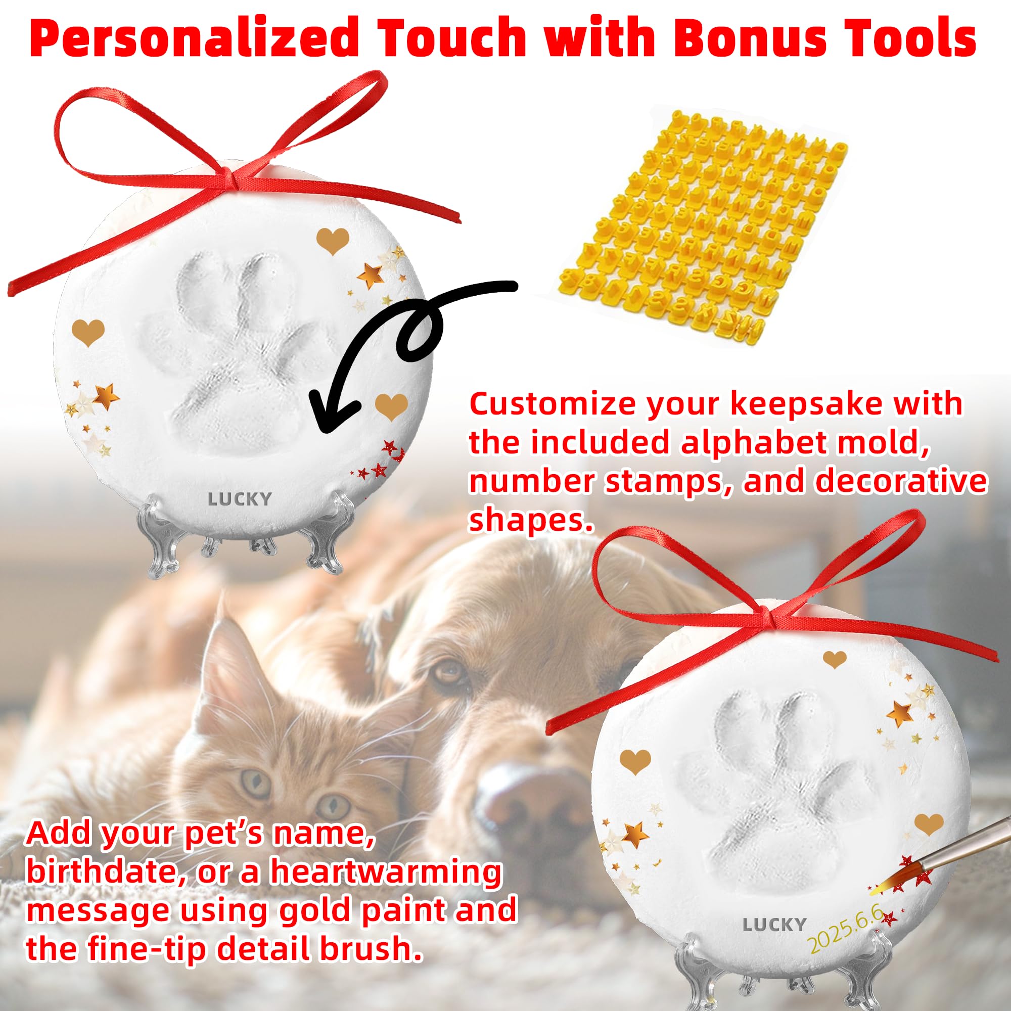 CALPALMY personalization tools show how to add name, date, or message.