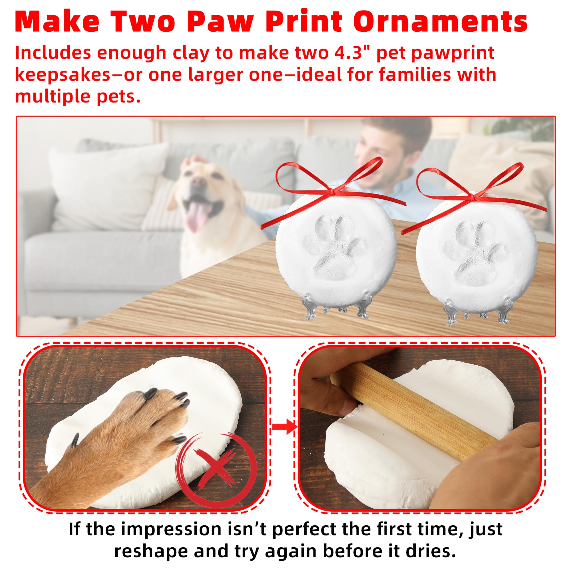 CALPALMY two-ornament option demonstrates versatility for households with multiple pets.