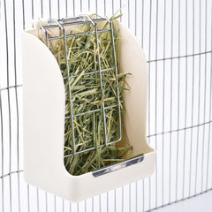 CALPALMY hay feeder dimensions fit medium to large cages for easy nibble.