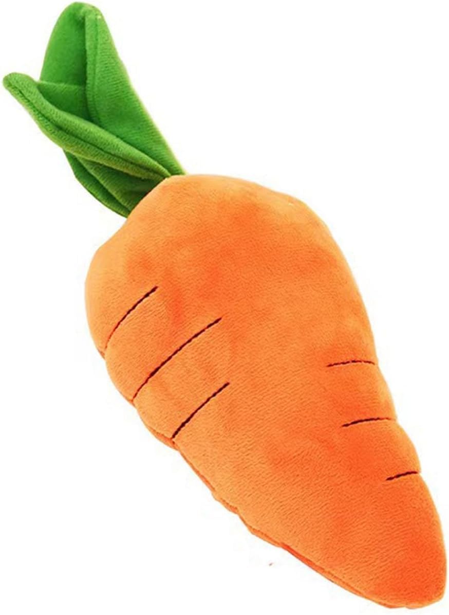 Calsgkspray carrot toy close-up highlights crinkle texture for engaging play