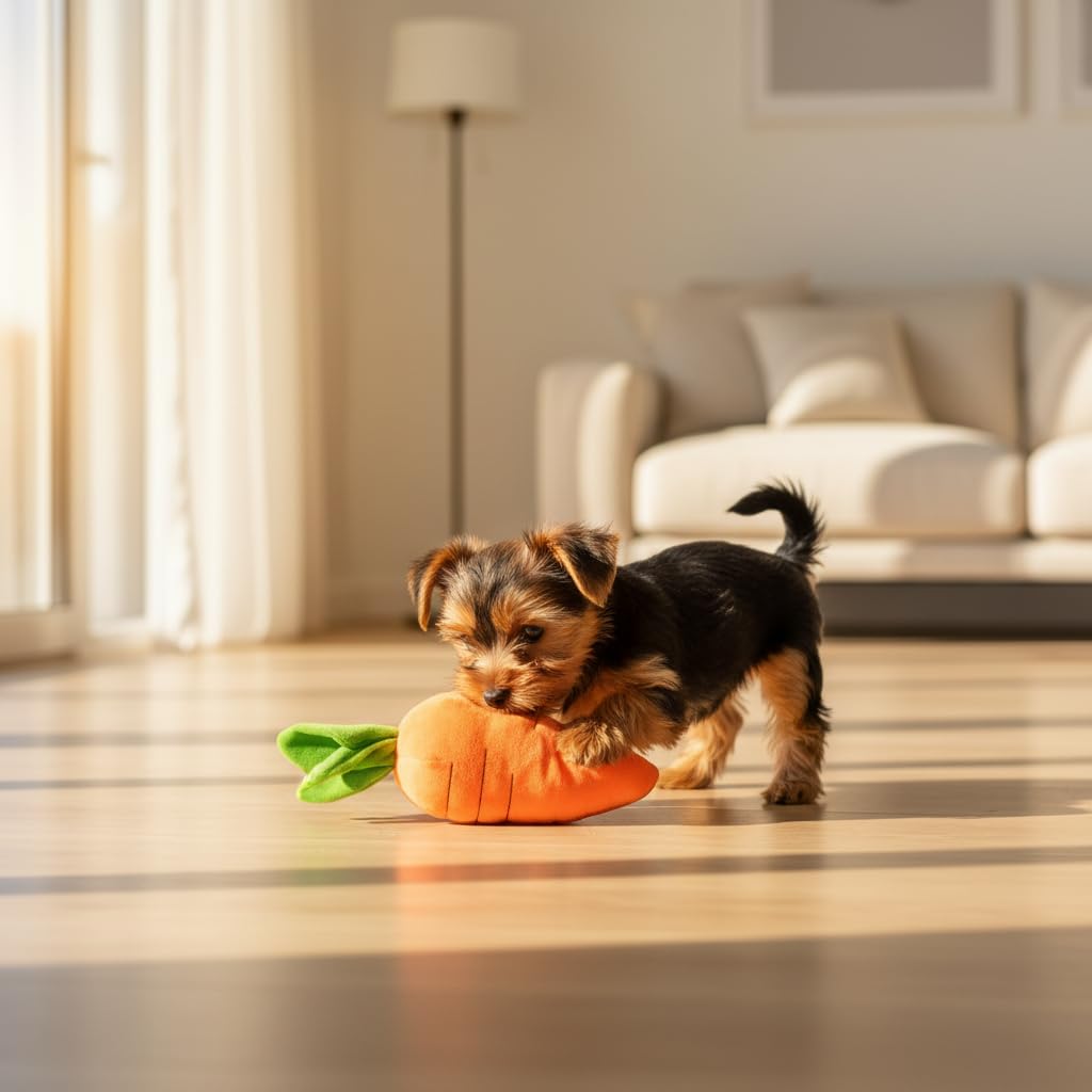 Calsgkspray carrot toy ideal for small dogs' fetch and roll