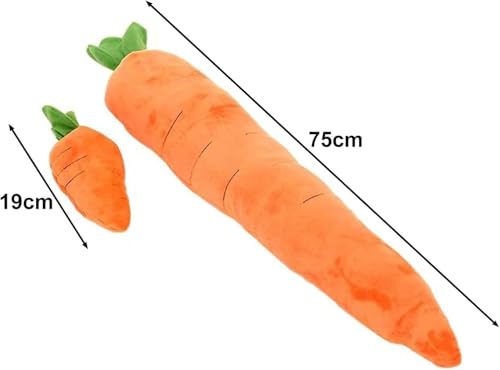 Calsgkspray carrot toy with soft squeaker for interactive chewing sessions