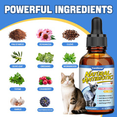 Canfitme Antibitics cat liquid-dosage image shows easy administration for stress-free feeding.