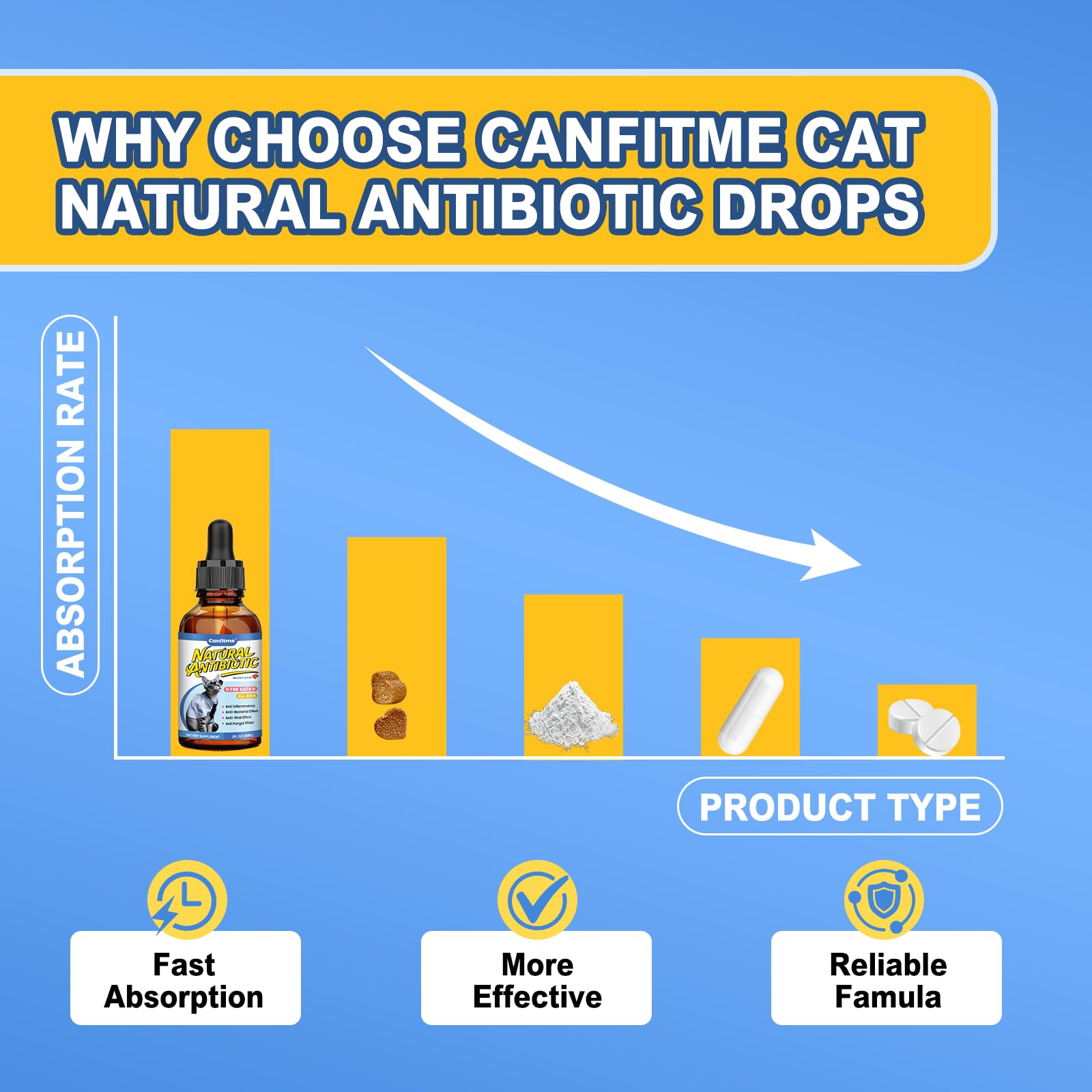 Canfitme-antibitics-cat-skin-issues image implies relief for cats with skin or itch concerns.