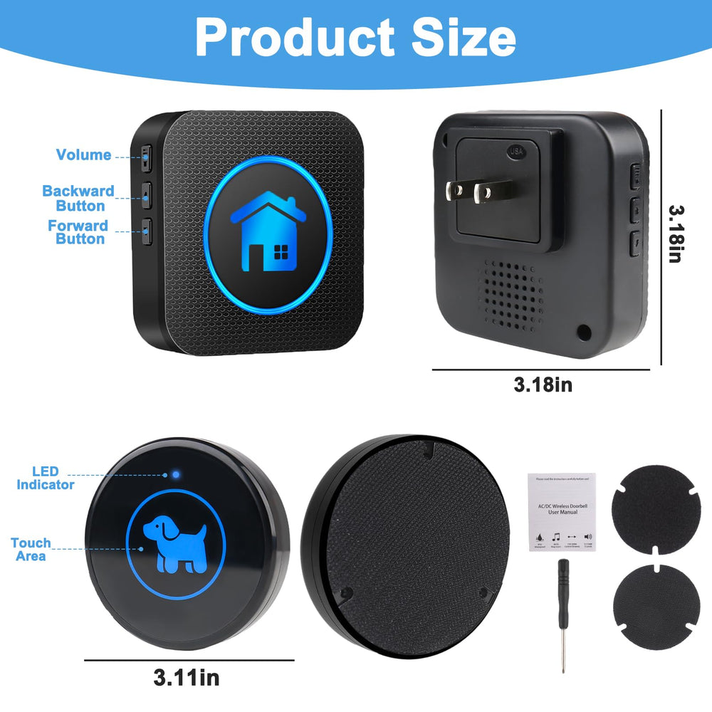 Cangecit door bell supports indoor or outdoor training use