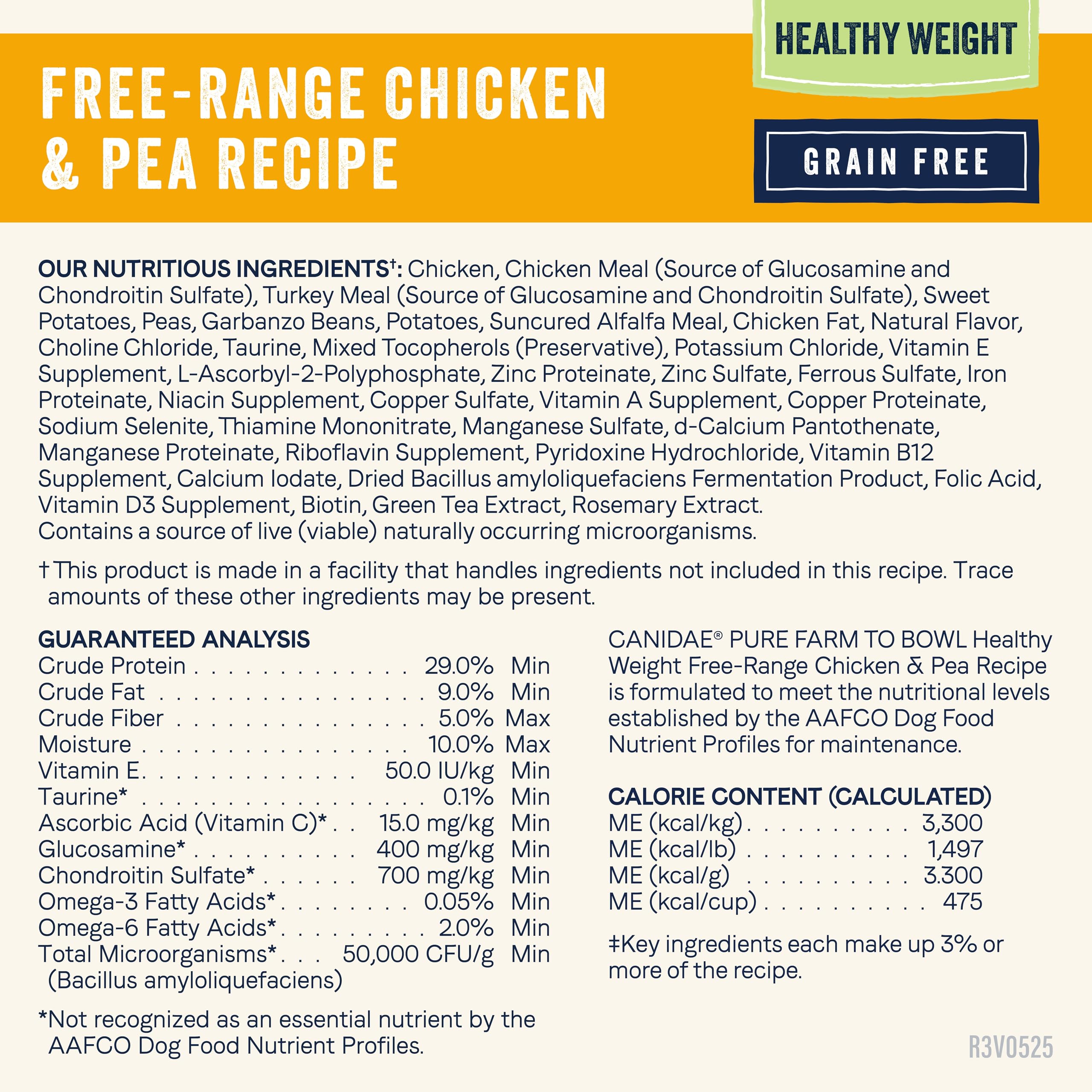 CANIDAE Pure Farm to Bowl grain-free formula supports sensitive stomachs with simple ingredients.