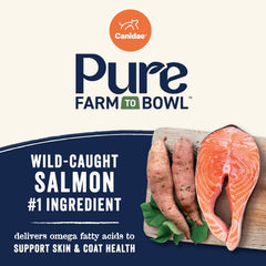 CANIDAE Pure grain-free formula image underscores simple nutrition
