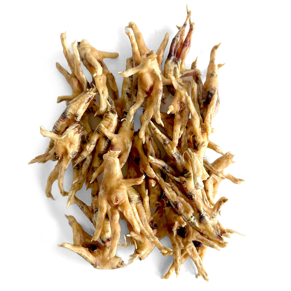 Canine Butcher Shop chicken feet packaging display ready-to-serve