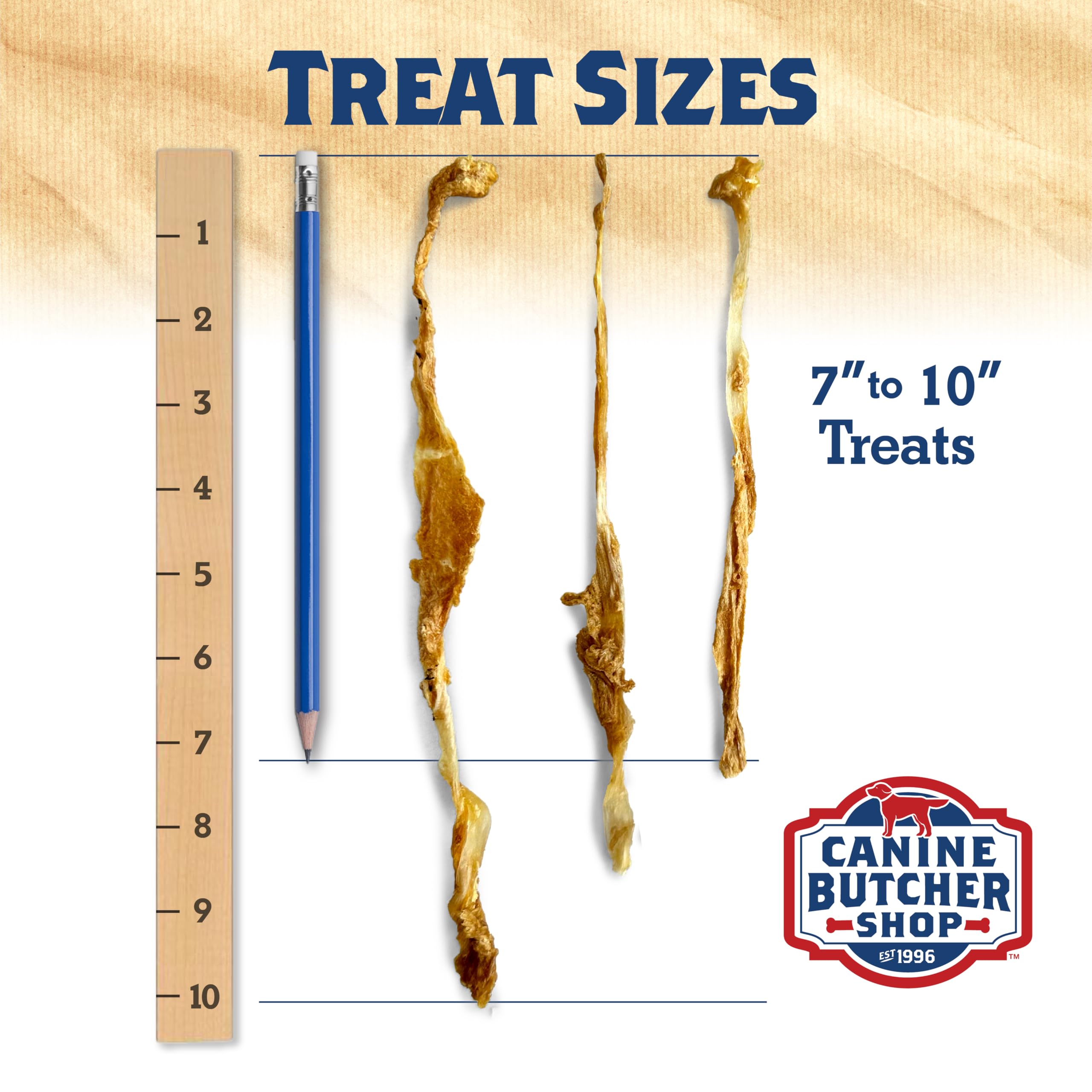Canine Butcher Shop 8 oz packaging highlights convenient, long-lasting chew for large and small dogs