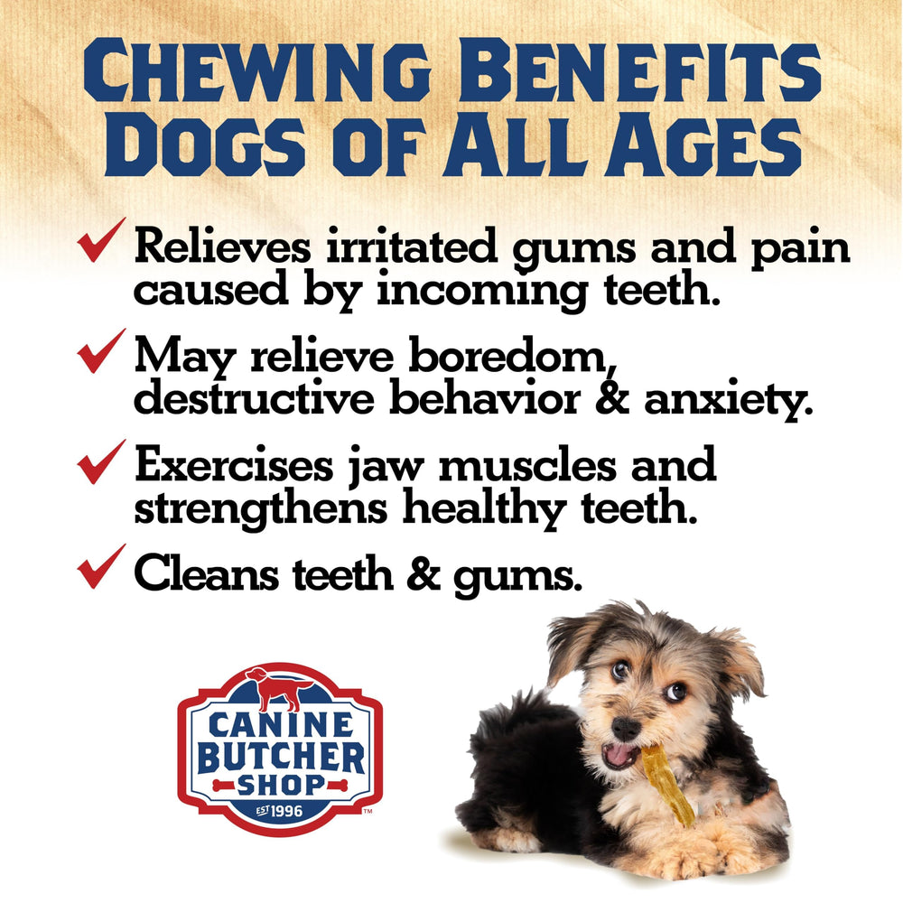 Canine Butcher Shop made in USA label signals locally produced, traceable dog chews