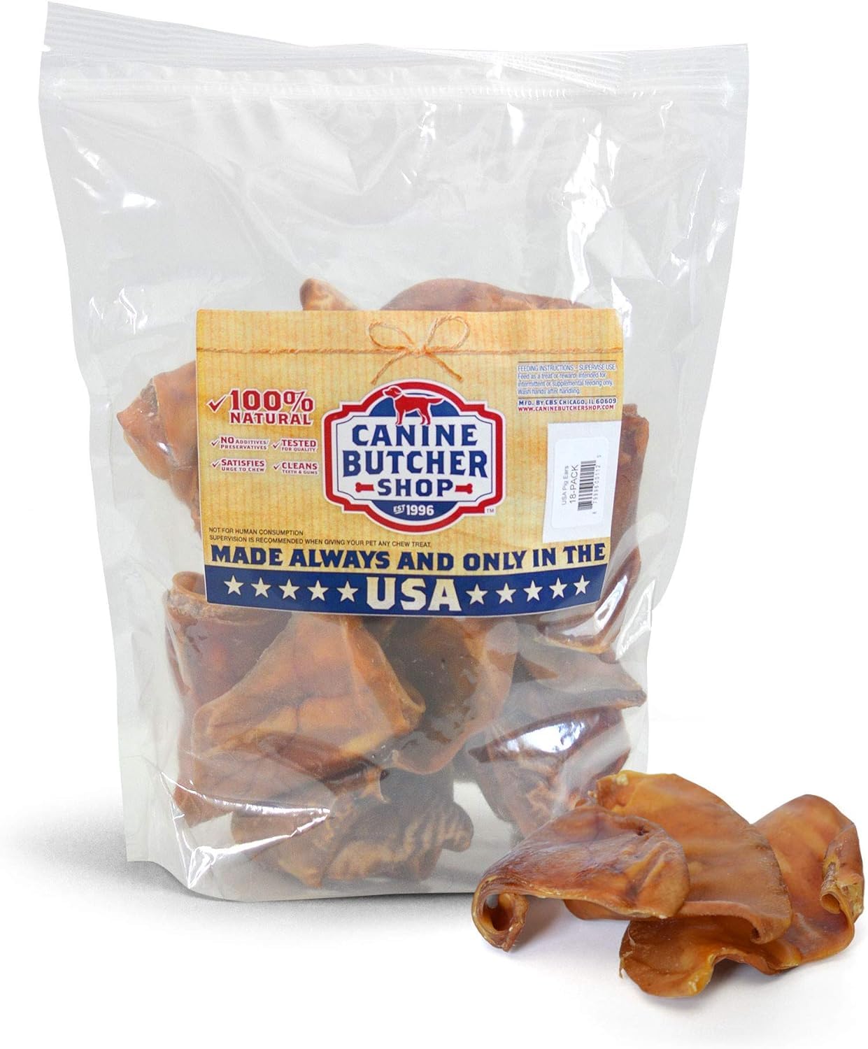 Canine Butcher Shop pig ears natural raw materials – free from salt, sugar, colorings