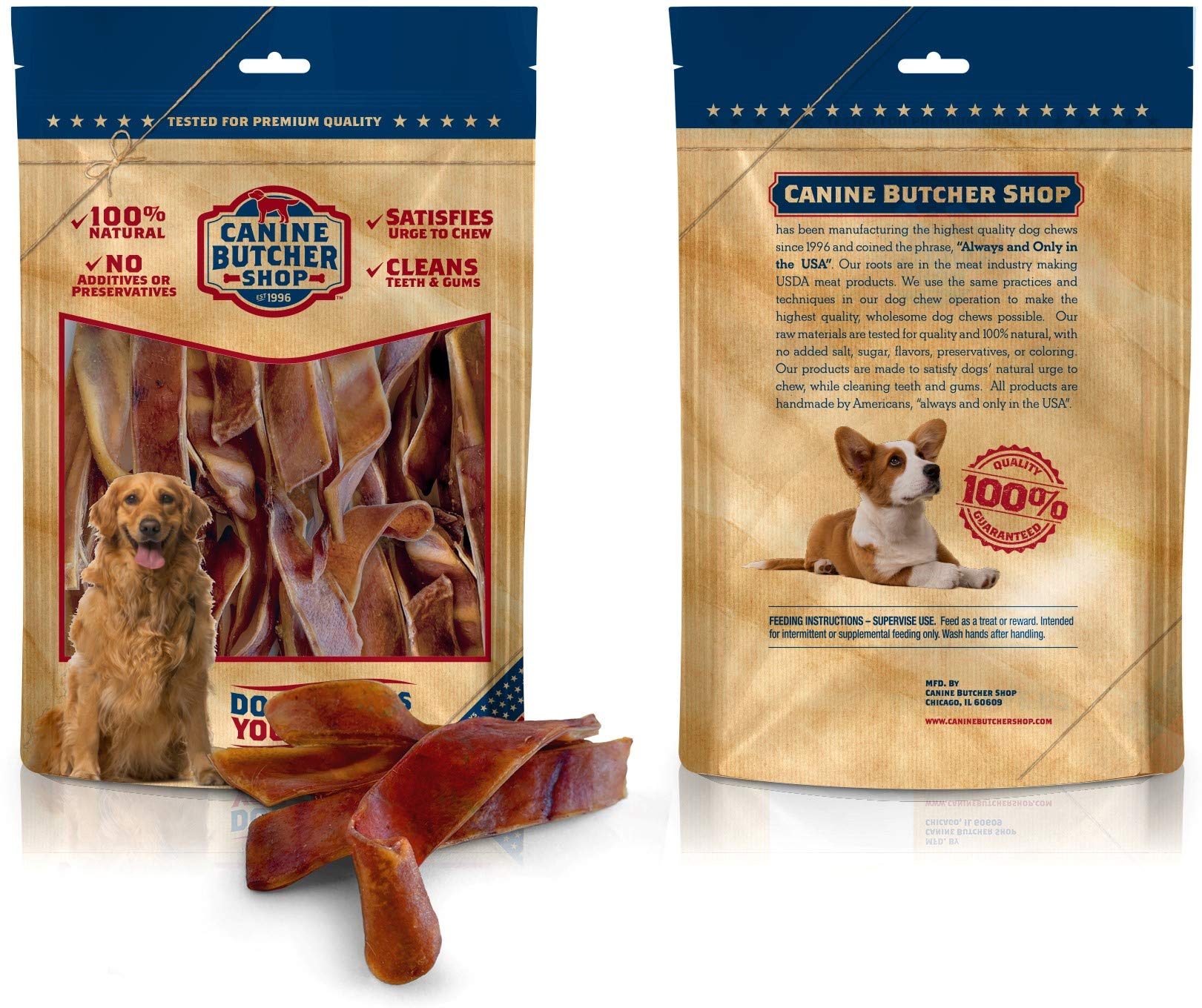 Canine Butcher Shop natural dog chew texture close-up for satisfying bites