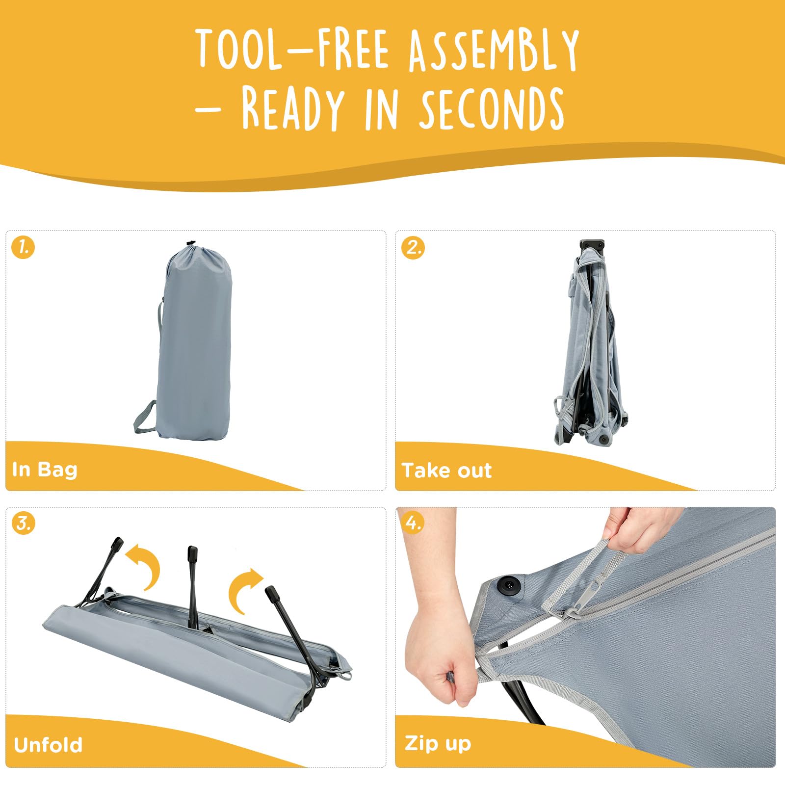 Canine Canyon Daisy Cot folds for easy storage and transport.