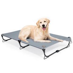 Canine Canyon Daisy Cot folded compact for travel and camping.