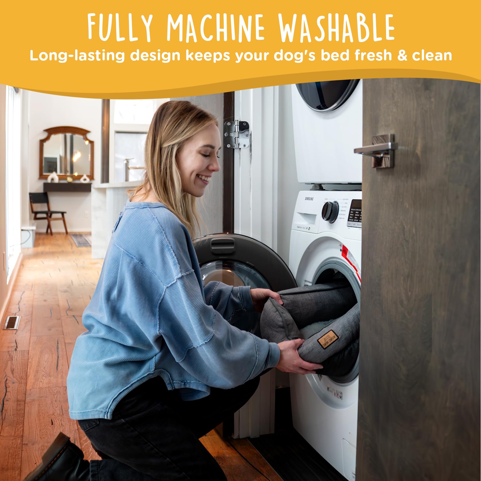 CANINE CANYON washable one-piece design simplifies cleaning after messy adventures.