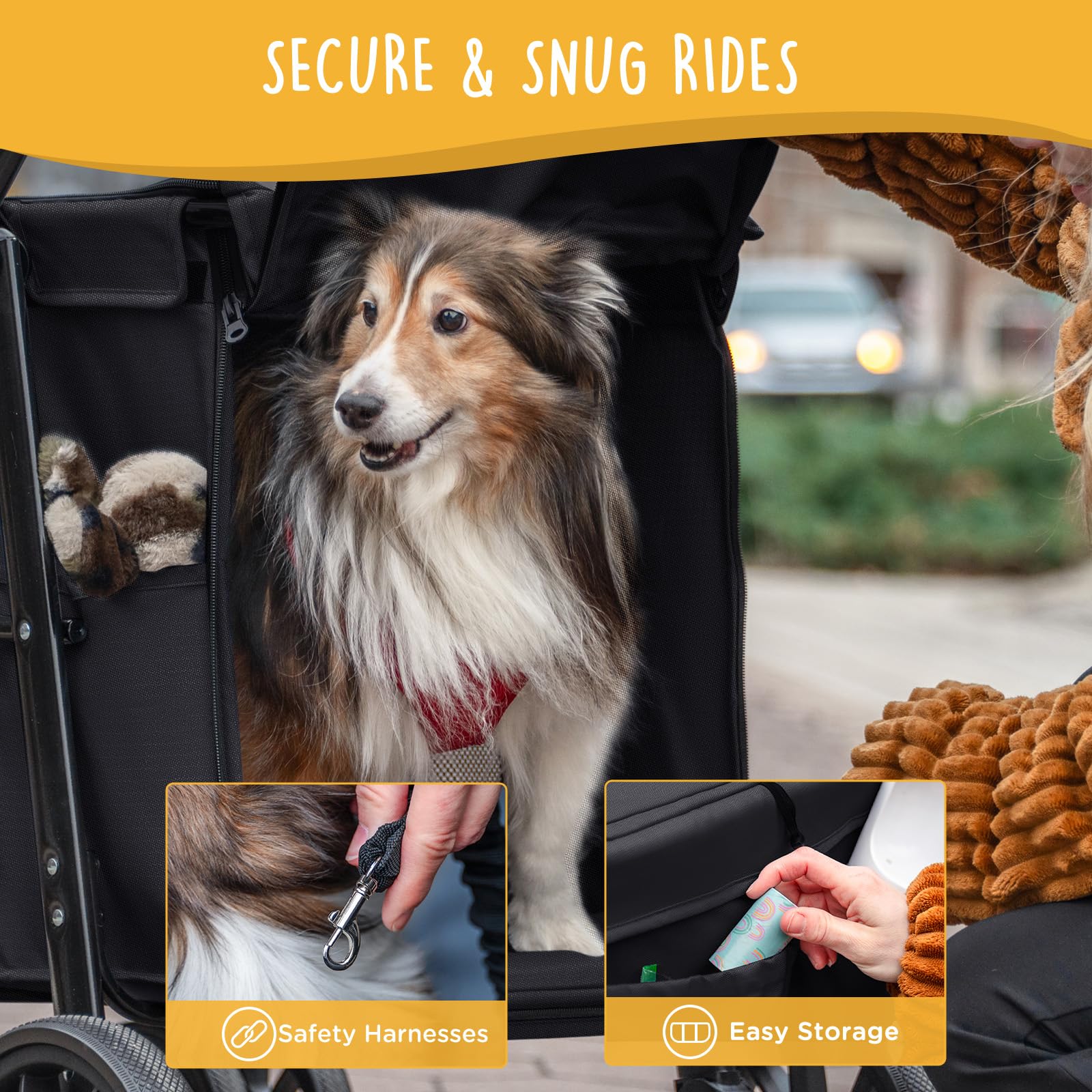 CANINE CANYON Scout four-wheel system provides stable, versatile mobility.
