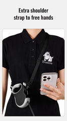 Canine Curation ergonomic TPE handle ensures comfortable grip during walks.