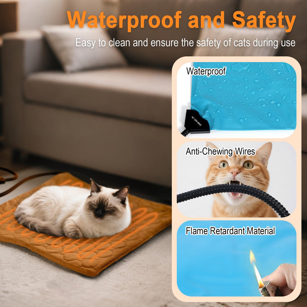 CANMIL heating pad chew-resistant cord protects curious pets while warming