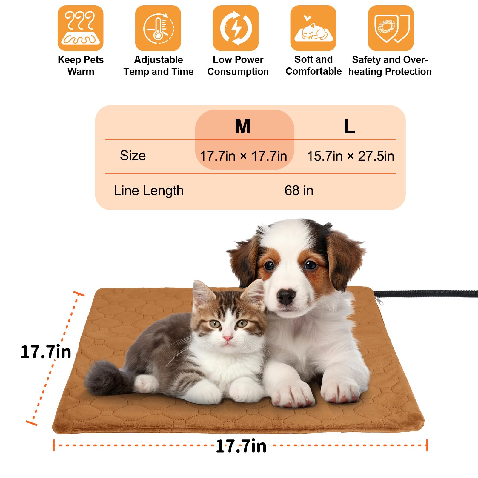 CANMIL heating pad inner heating core delivers steady warmth for lounging