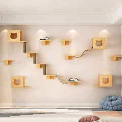Canormpet cat wall shelves condos perches offer elevated lounging and safe exploration.