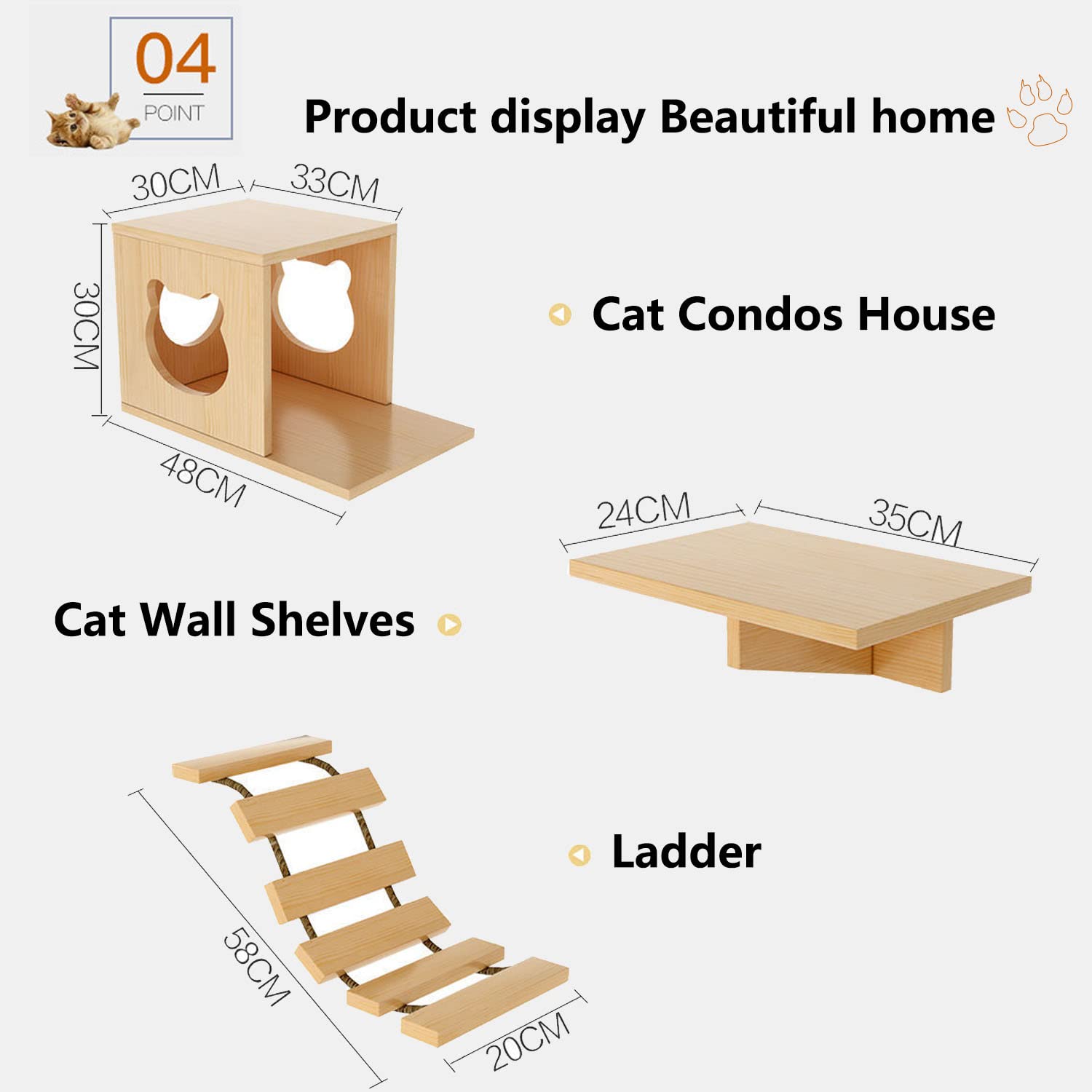 Canormpet cat wall shelves wall-mount setup blends seamlessly with decor while freeing floor space.