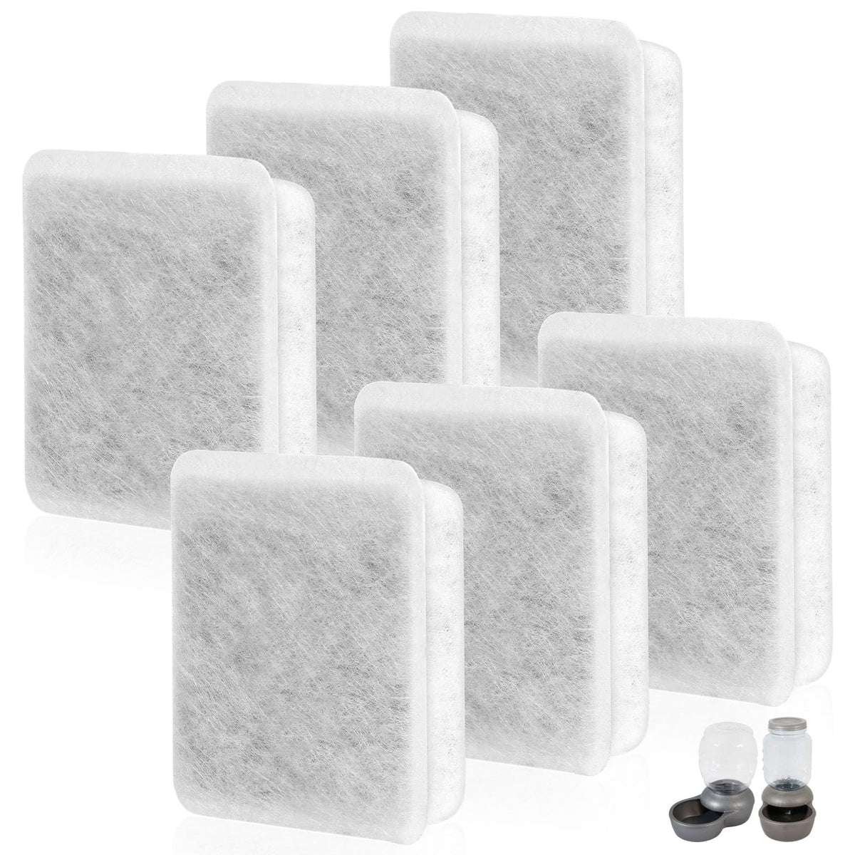 Canova pet fountain charcoal filter pack 6 boosts clean water for gravity bowls.