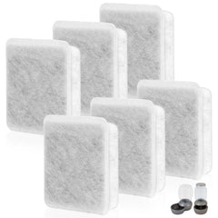 Canova pet fountain charcoal filter pack 6 boosts clean water for gravity bowls.