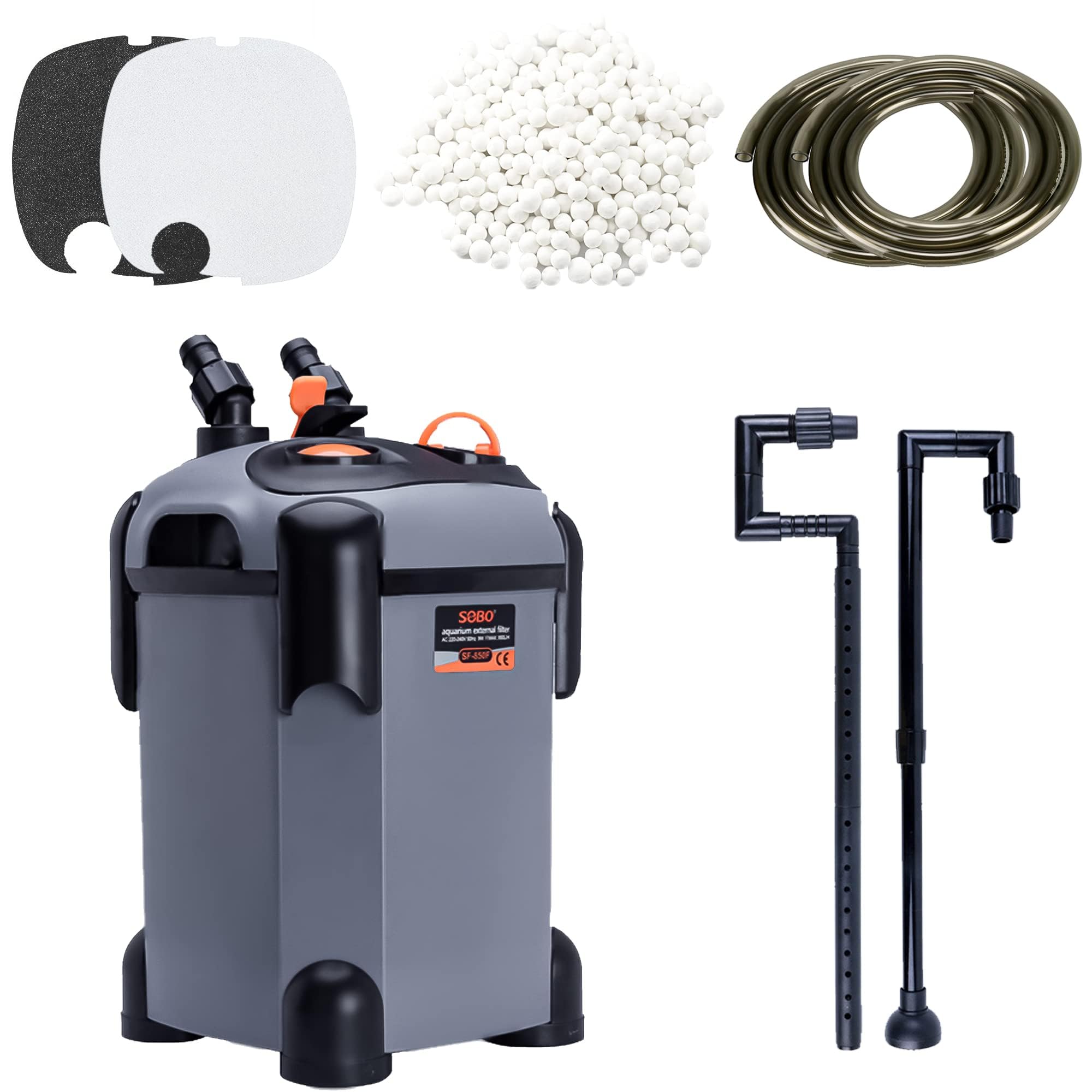 CANVUNTHY external canister filter is self-priming for spill-free startup