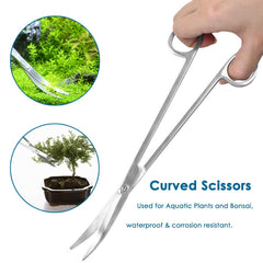 Capetsma Aquascape long aquatic curved scissors for precise trimming in tight spaces
