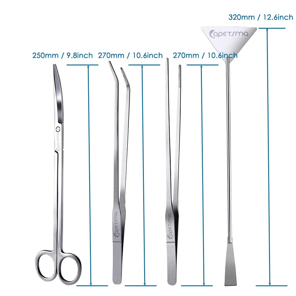 Capetsma Aquascape long curved tweezers with smooth reach for delicate stems